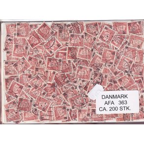 Danmark 200 stk Afa nr.363 - 30 p 20 re. - Stemplet/ustemplet