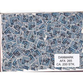 Danmark 200 stk Afa nr.265 Stemplet/ustemplet