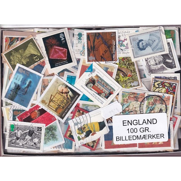 England 100 g. Billedmrker -