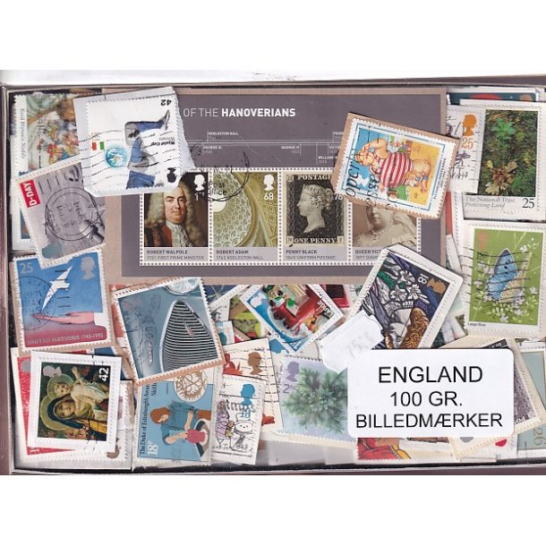 England 100 g. Billedmrker -