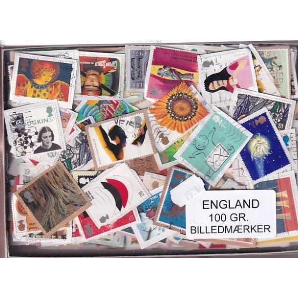 England 100 g. Billedmrker -