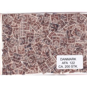 Danmark 200 stk Afa 122 Stemplet/ustemplet.