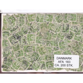 Danmark 200 stk Afa 199 Stemplet/ustemplet.