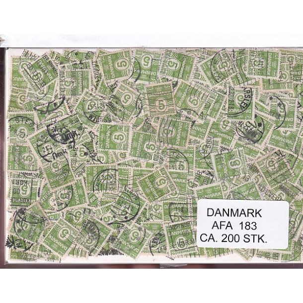 Danmark 200 stk Afa 199 Stemplet/ustemplet.