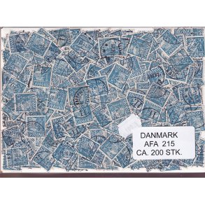 Danmark 200 stk Afa nr.215 Stemplet/ustemplet