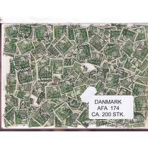 Danmark 200 stk Afa nr.174 Stemplet/ustemplet