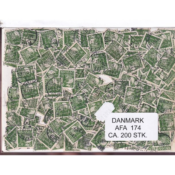 Danmark 200 stk Afa nr.174 Stemplet/ustemplet
