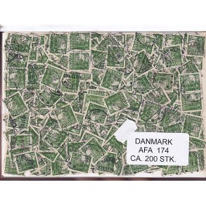 Danmark 200 stk Afa nr.174 Stemplet/ustemplet
