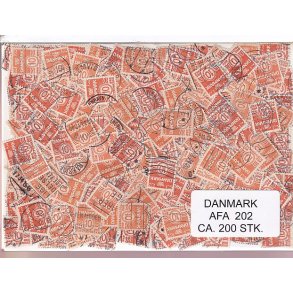 Danmark 200 Stk Afa nr. 202 Stemplet/ustemplet