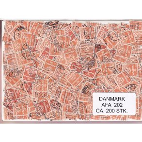Danmark 200 Stk Afa nr. 202 Stemplet/ustemplet