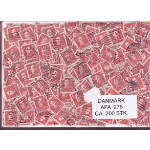 Danmark 200 stk Afa 276 Stemplet/ustemplet.
