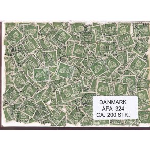 Danmark 200 stk Afa 324 Stemplet/ustemplet