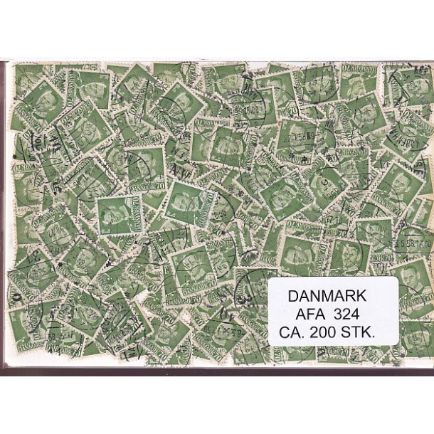 Danmark 200 stk Afa 324 Stemplet/ustemplet