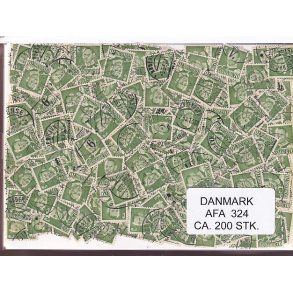Danmark 200 stk Afa 324 Stemplet/ustemplet