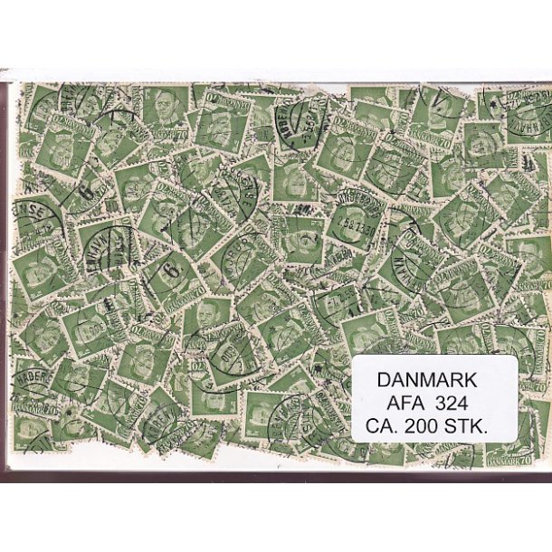 Danmark 200 stk Afa 324 Stemplet/ustemplet