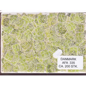 Danmark 200 stk Afa 335 Stemplet/ustemplet.