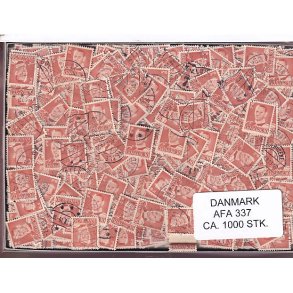 Danmark 1000 Stk Afa nr. 337 Stemplet/ustemplet