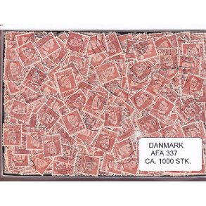 Danmark 1000 Stk Afa nr. 337 Stemplet/ustemplet