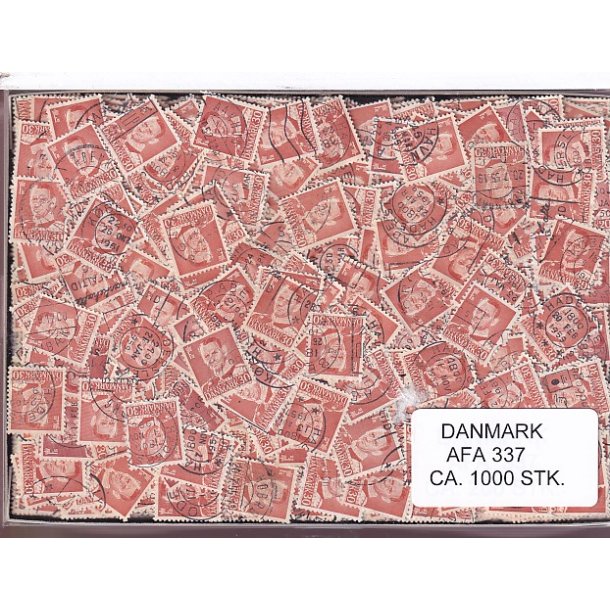 Danmark 1000 Stk Afa nr. 337 Stemplet/ustemplet