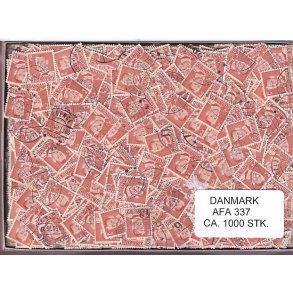 Danmark 1000 Stk Afa nr. 337 Stemplet/ustemplet