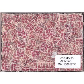 Danmark 1000 stk Afa nr.246 Stemplet/ustemplet