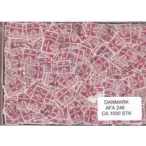 Danmark 1000 stk Afa nr.246 Stemplet/ustemplet