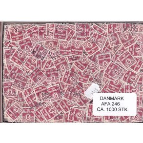 Danmark 1000 stk Afa nr.246 Stemplet/ustemplet