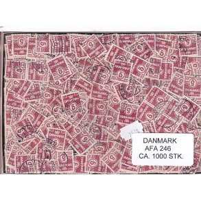 Danmark 1000 stk Afa nr.246 Stemplet/ustemplet