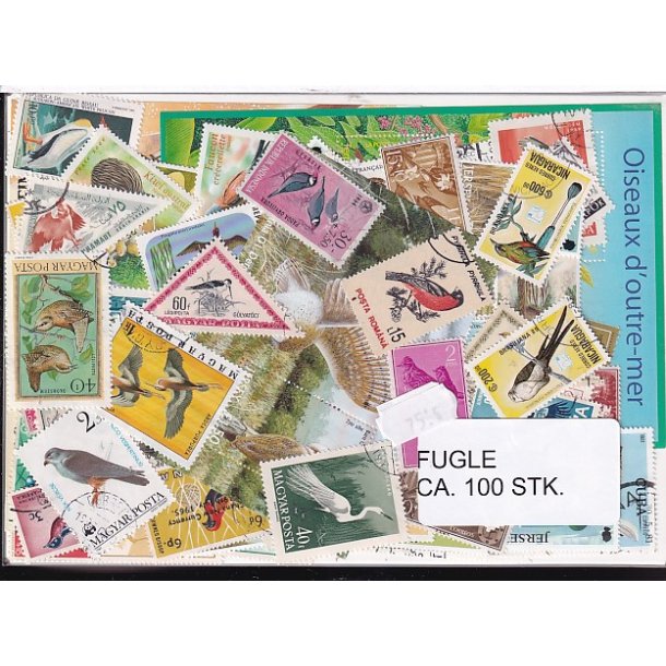 Fugle p Frimrker. St/ust. 100 Stk.