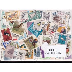 Fugle p Frimrker. St/ust. 100 Stk.