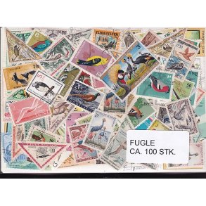 Fugle p Frimrker. St/ust. 100 Stk.