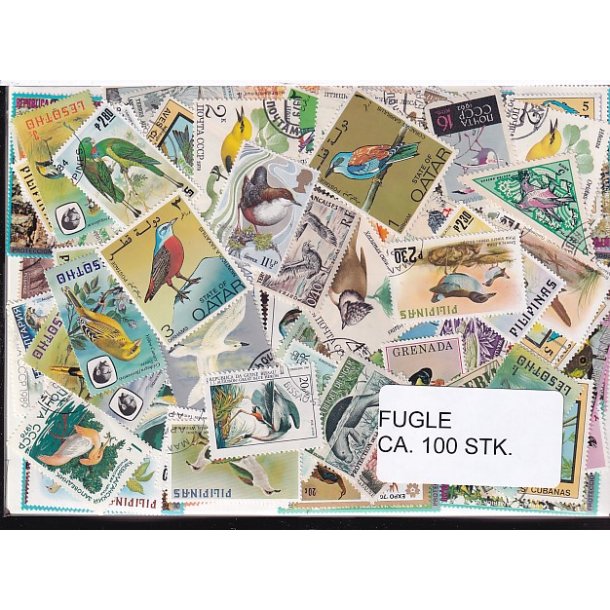 Fugle p Frimrker. St/ust. 100 Stk.
