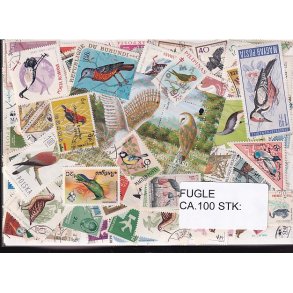 Fugle p Frimrker. St/ust. 100 Stk.
