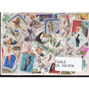 Fugle p Frimrker. St/ust. 100 Stk.