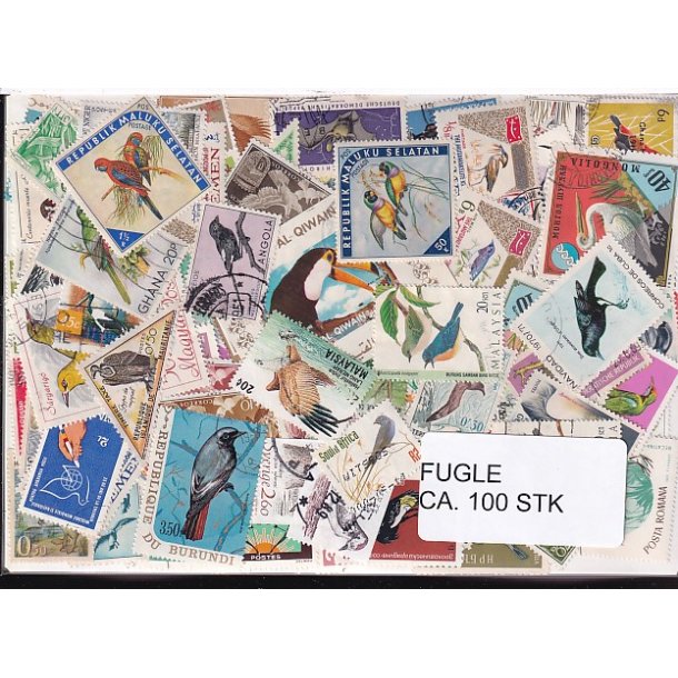 Fugle p Frimrker. St/ust. 100 Stk.
