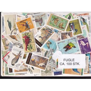 Fugle p Frimrker. St/ust. 100 Stk.