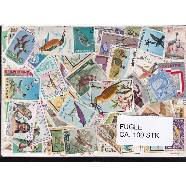 Fugle p Frimrker. St/ust. 100 Stk.