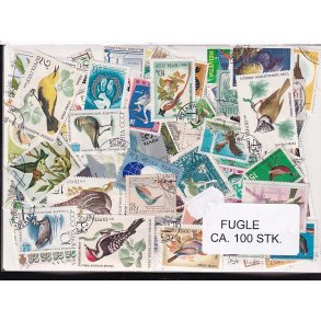 Fugle p Frimrker. St/ust. 100 Stk.