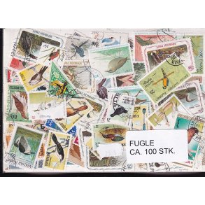 Fugle p Frimrker. St/ust. 100 Stk.