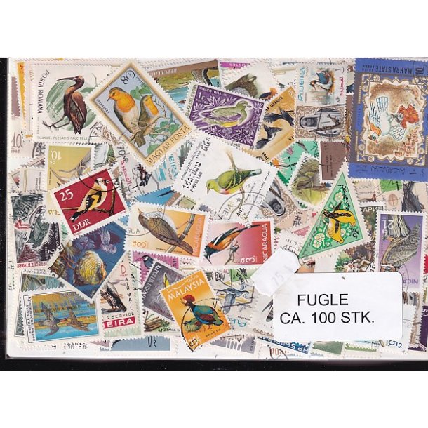 Fugle p Frimrker. St/ust. 100 Stk.