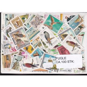 Fugle p Frimrker. St/ust. 100 Stk.