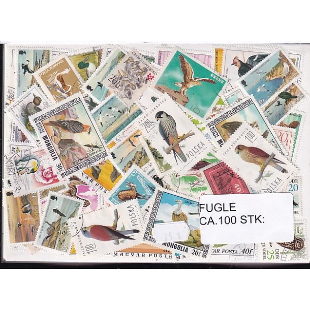 Fugle p Frimrker. St/ust. 100 Stk.