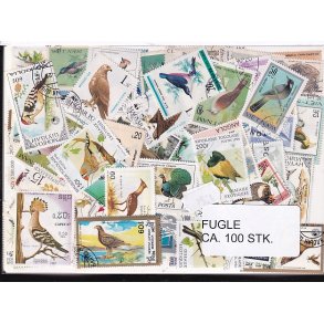 Fugle p Frimrker. St/ust. 100 Stk.