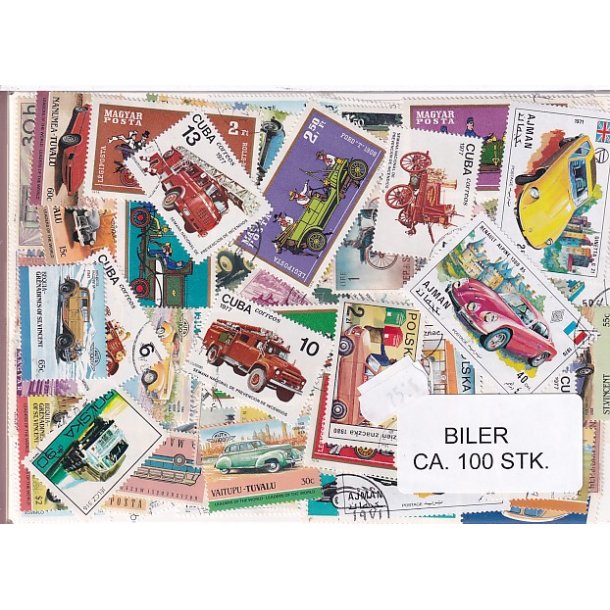 Biler p Frimrker. St/ust. 100 Stk.
