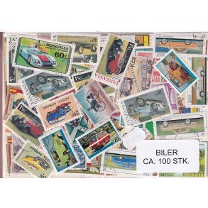 Biler p Frimrker. St/ust. 100 Stk.