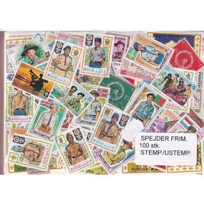 Spejder p Frimrker. St/ust. 100 stk.