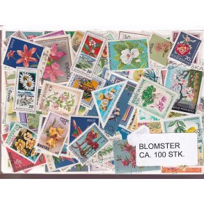 Blomster p Frimrker. St./ust. 100 stk.