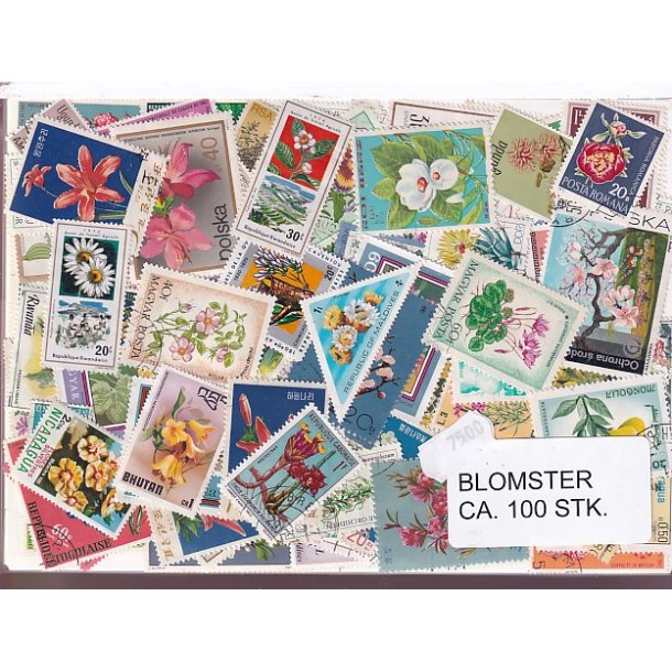Blomster p Frimrker. St./ust. 100 stk.
