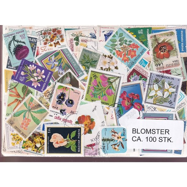 Blomster p Frimrker. St./ust. 100 stk.