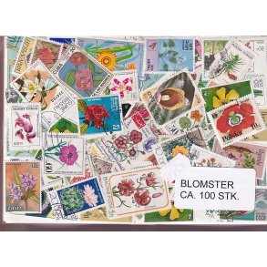 Blomster p Frimrker. St./ust. 100 stk.